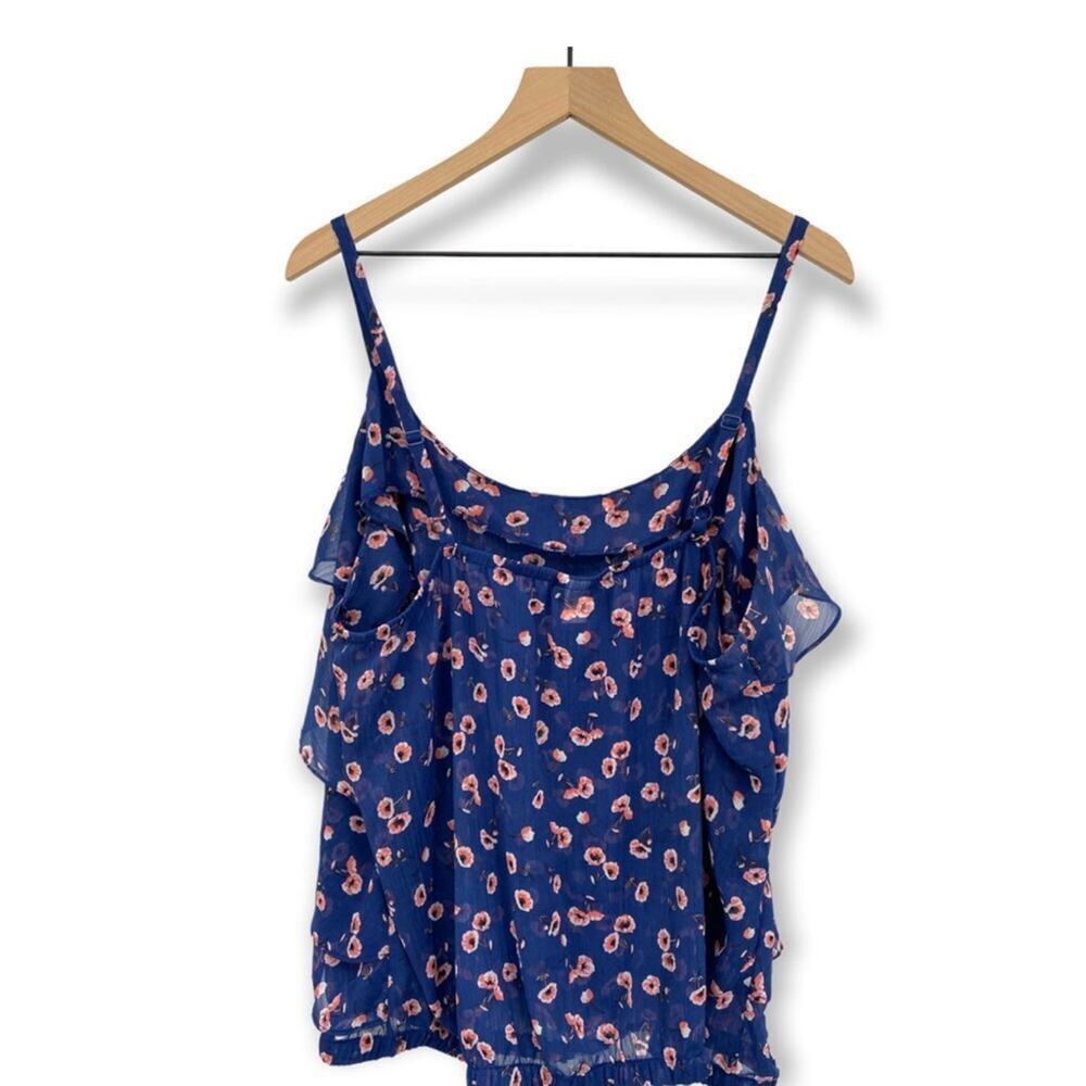 Torrid Y2K Cottagecore Floral Chiffon Layered Ruffle Tank - Size 3X - Picture 5 of 10